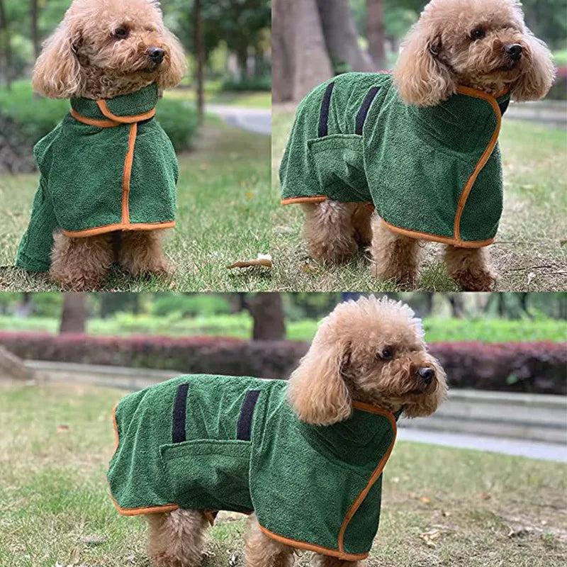 Quick-Dry Dog Bathrobe Towel