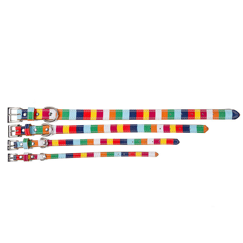 Colourful Striped Pet Collar