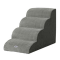 4-Tier Foam Pet Stairs – Grey