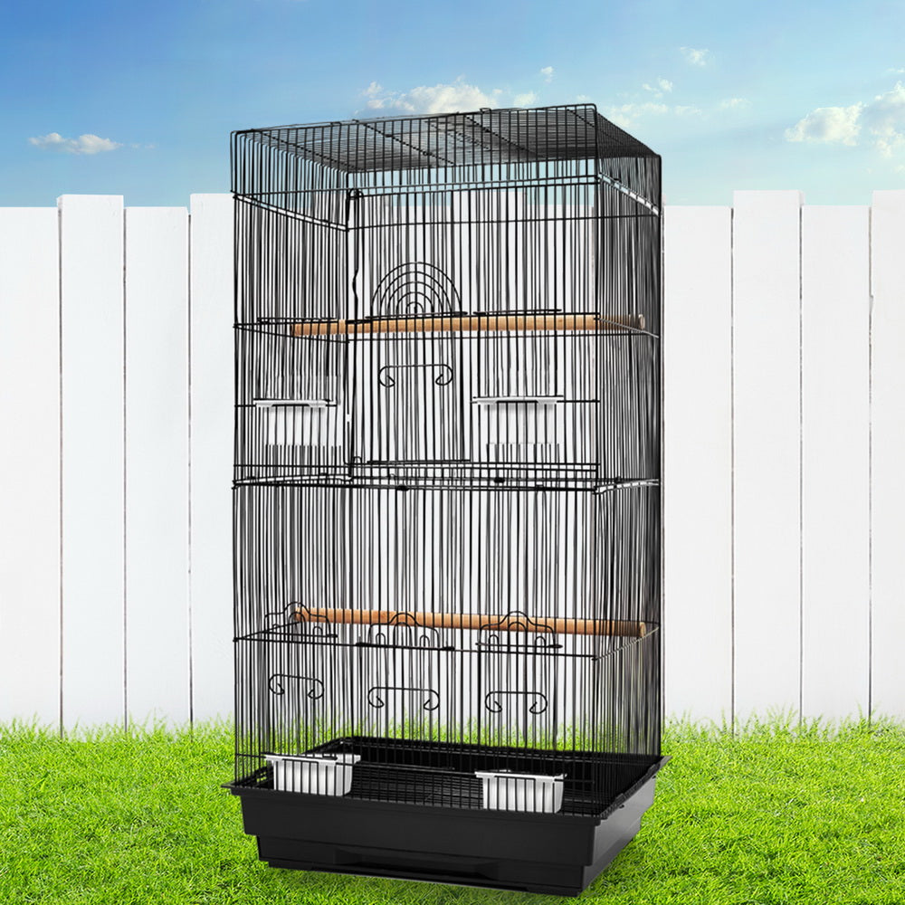 88cm Bird Cage & Aviary – Black