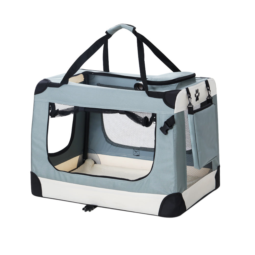 Foldable Pet Travel Carrier – Large, Blue