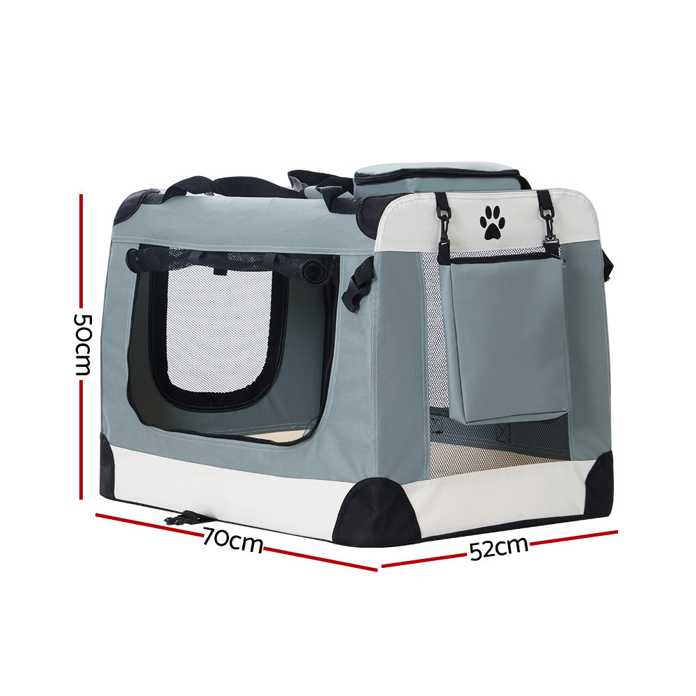 Foldable Pet Travel Carrier – Large, Blue