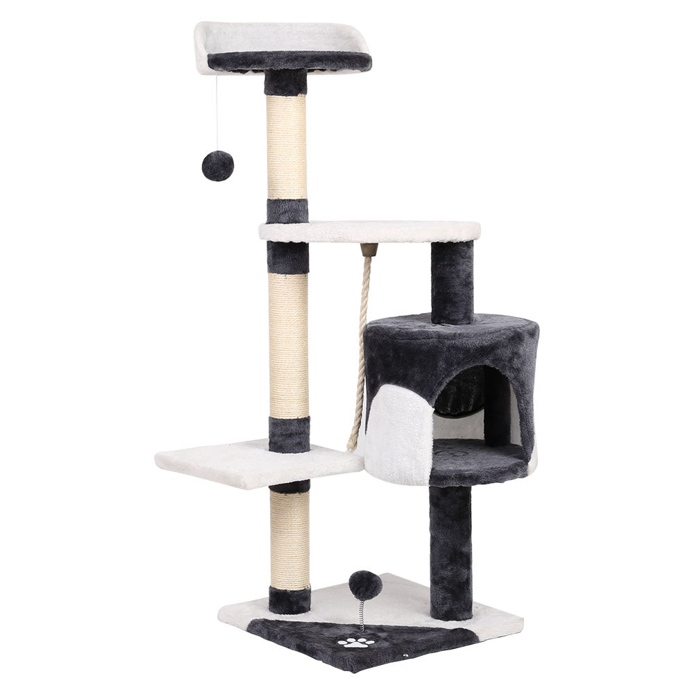 112cm Cat Tree & Scratching Tower – Grey