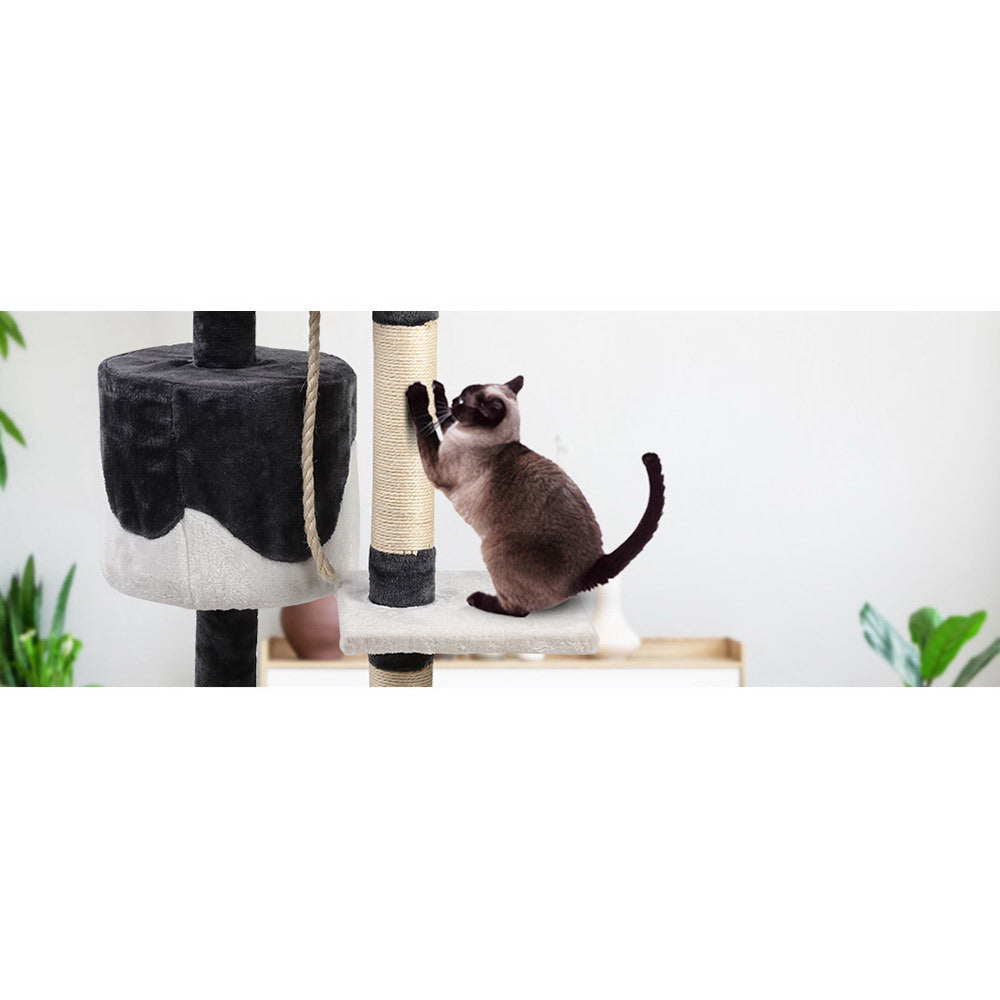 112cm Cat Tree & Scratching Tower – Grey