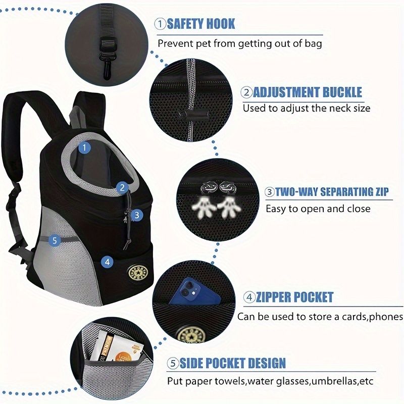 Hands-Free Small-Dog Carrier Backpack
