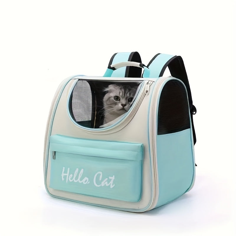 Foldable Mesh Pet Carrier Backpack – Green