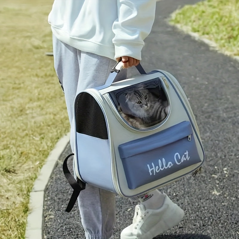 Foldable Mesh Pet Carrier Backpack – Green
