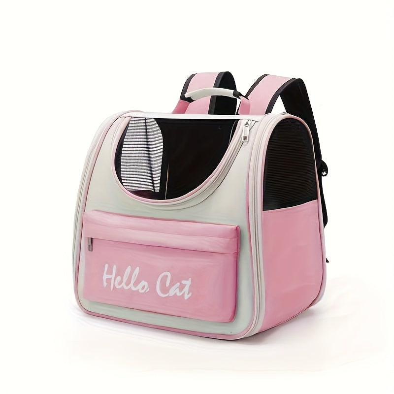 Foldable Mesh Pet Carrier Backpack – Green