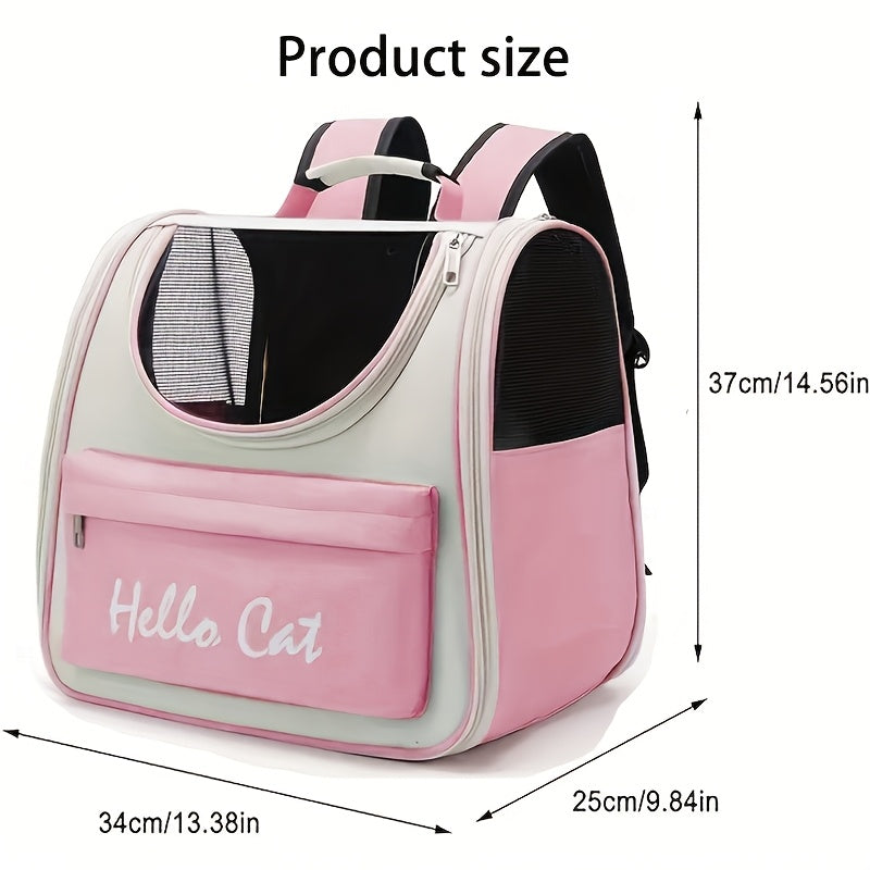 Foldable Mesh Pet Carrier Backpack – Green
