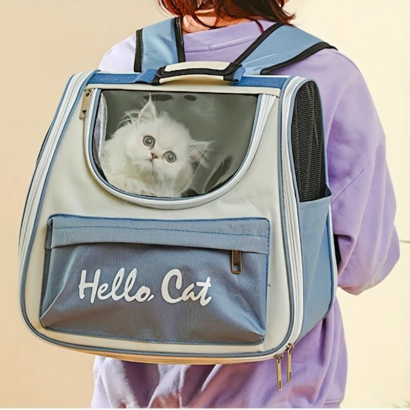 Foldable Mesh Pet Carrier Backpack – Green
