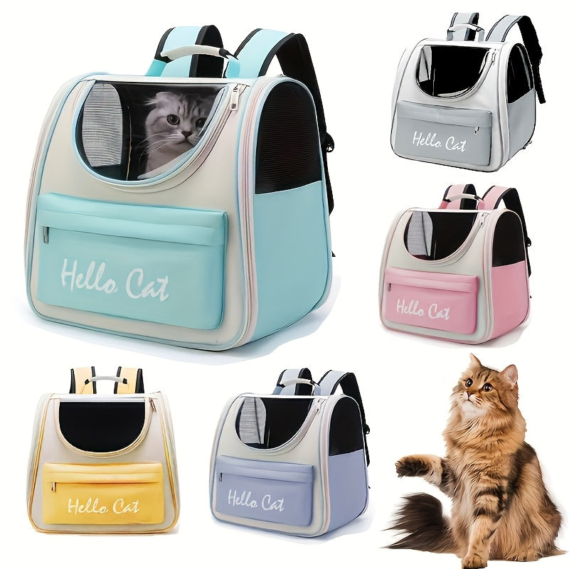 Foldable Mesh Pet Carrier Backpack – Green