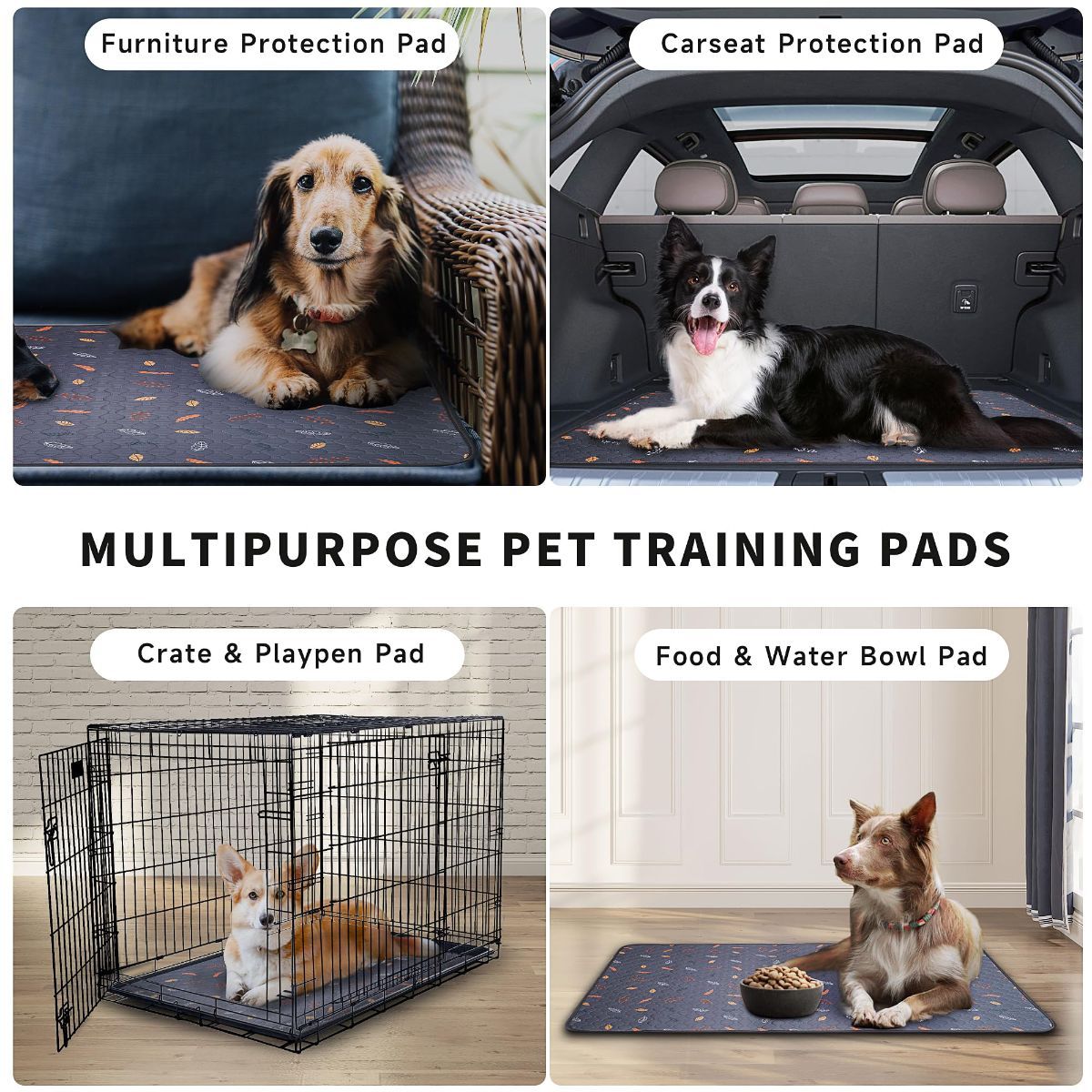 2-Pack Reusable Puppy Training Pads – 45x60cm