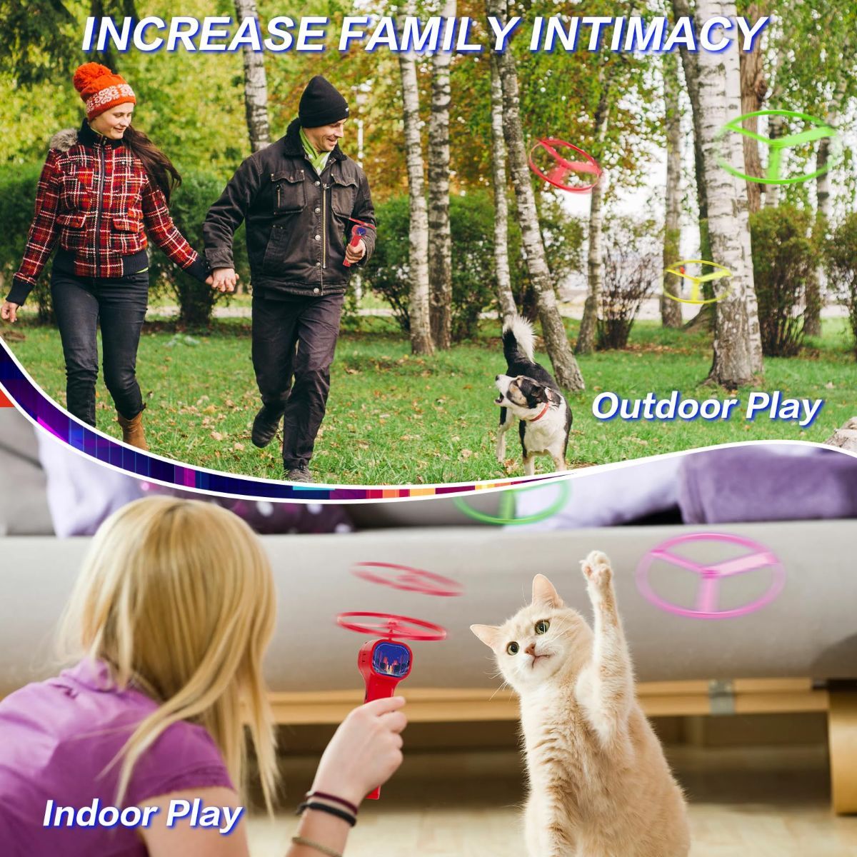 Interactive Cat Flying Disc Toy