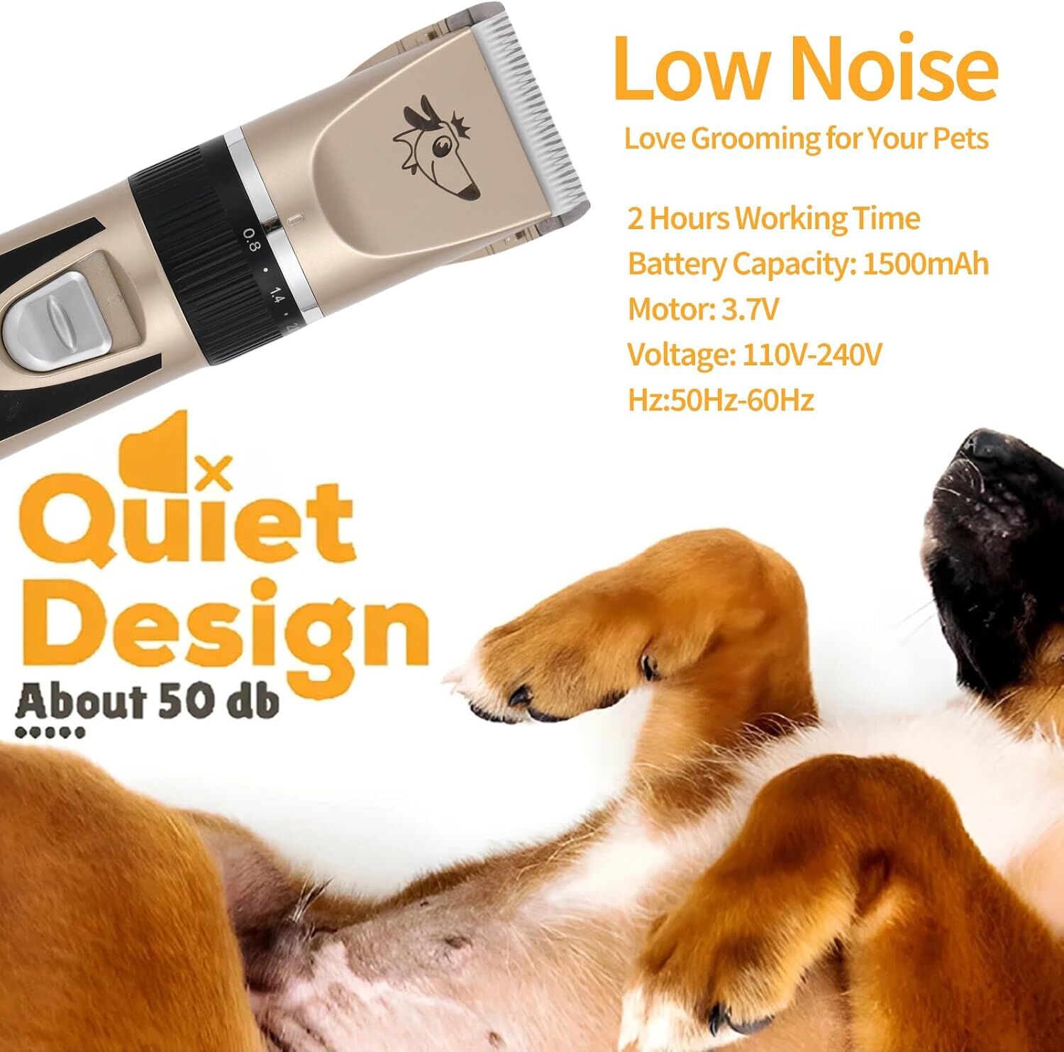 Professional Rechargeable Pet Grooming Clippers