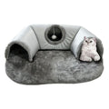 3-in-1 Cat Bed, Tunnel & Toy