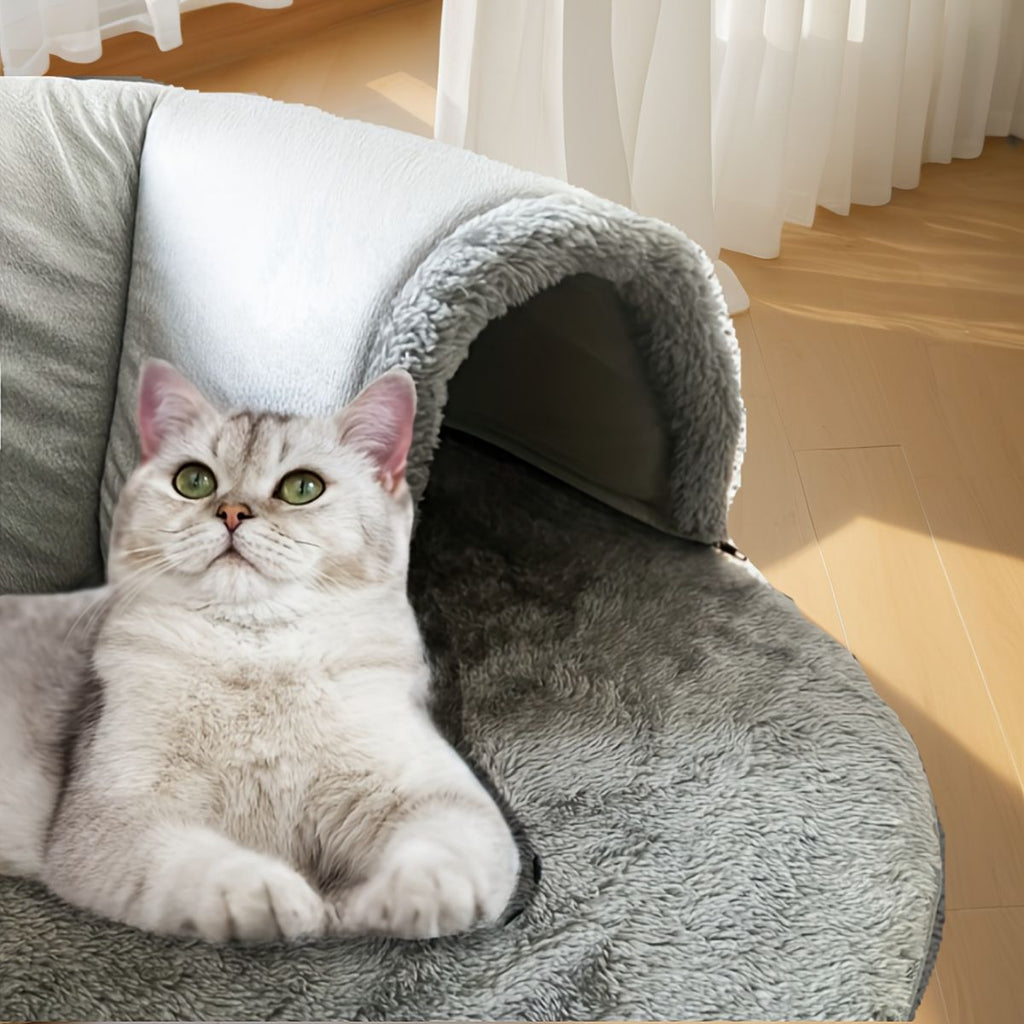 3-in-1 Cat Bed, Tunnel & Toy