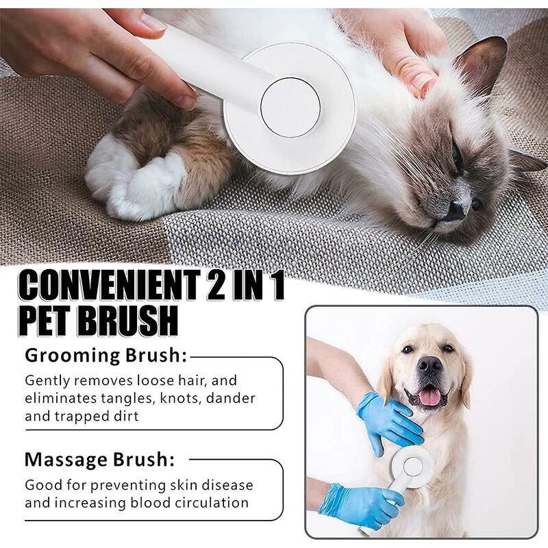 Self-Cleaning Deshedding Brush for Cats & Dogs