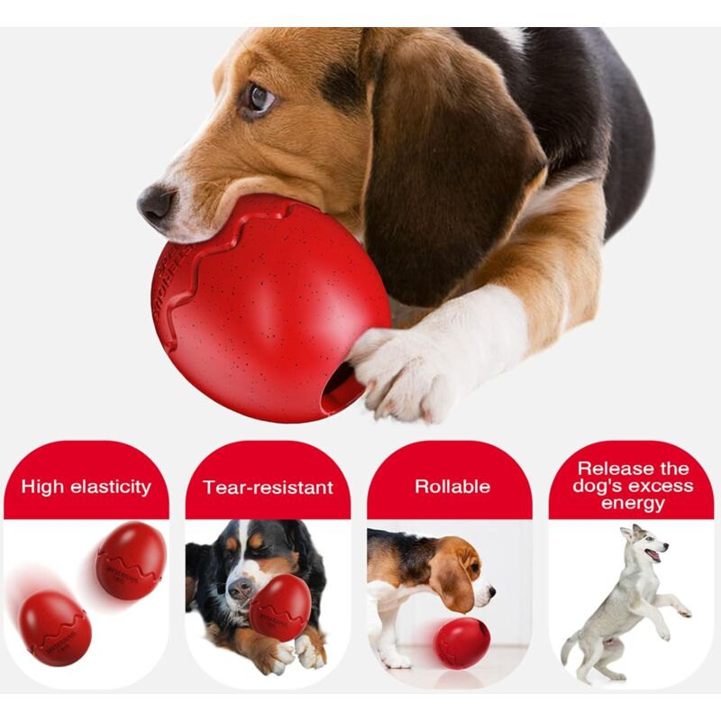 3-in-1 Slow Feeder Dino Egg Dog Toy