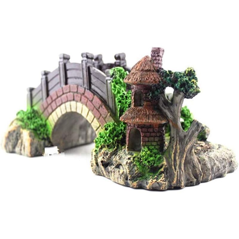 Resin Aquarium Bridge Ornament