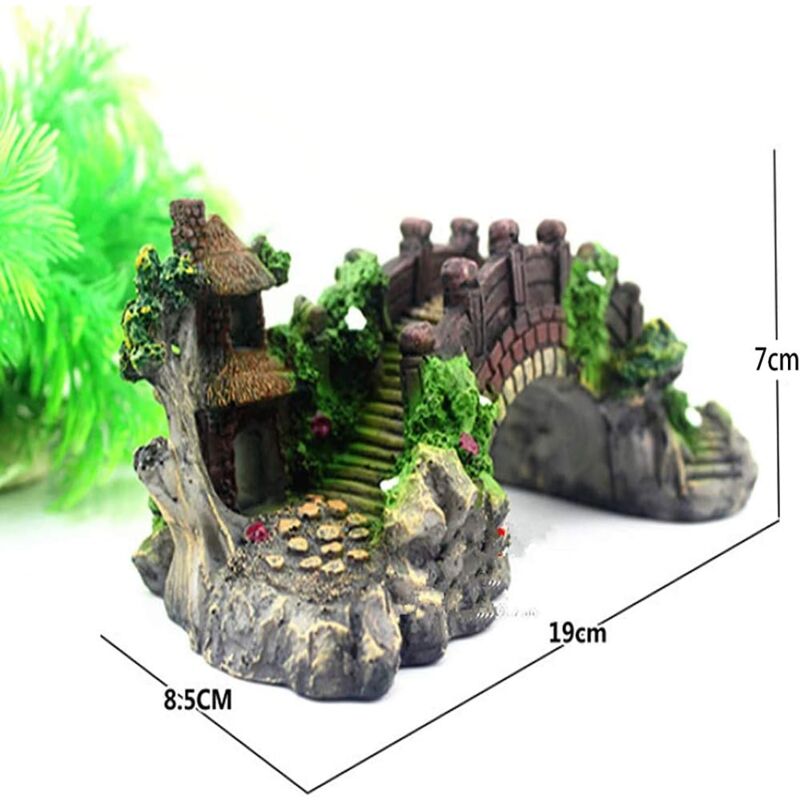 Resin Aquarium Bridge Ornament