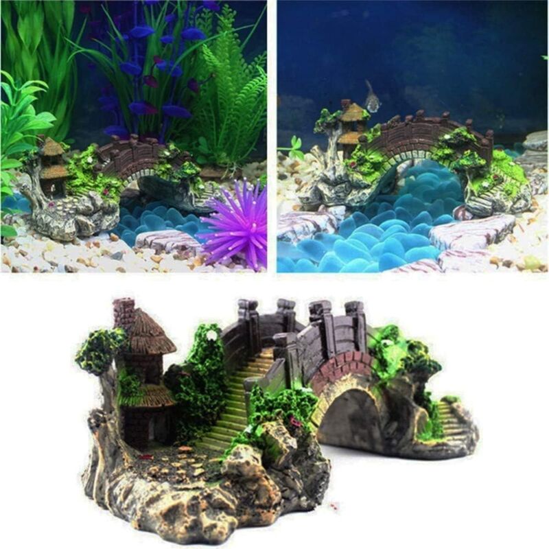 Resin Aquarium Bridge Ornament