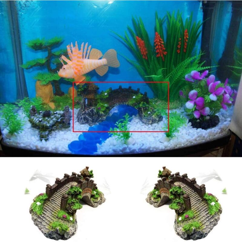 Resin Aquarium Bridge Ornament