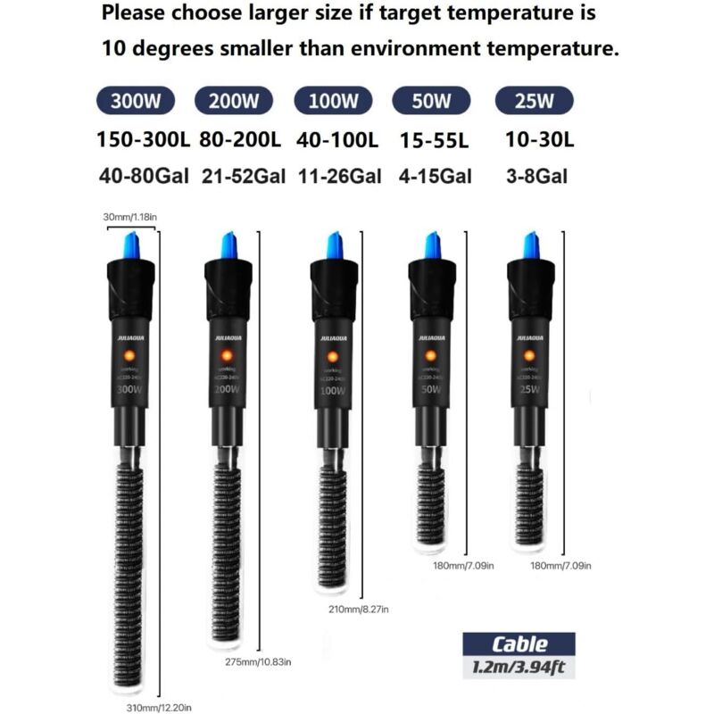50W Adjustable Aquarium Heater