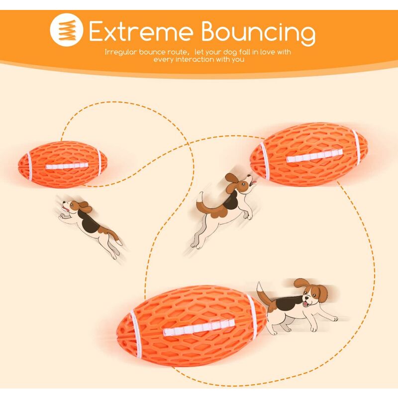 Dental Squeaky Rugby Ball for Dogs