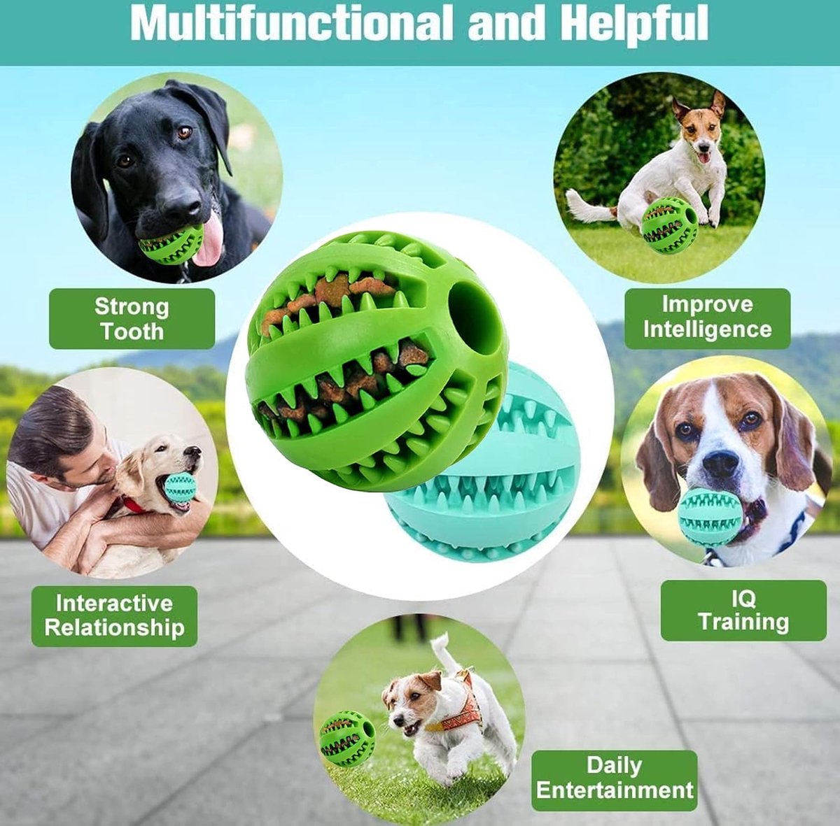 2-Pack Treat Dispensing Dog Balls