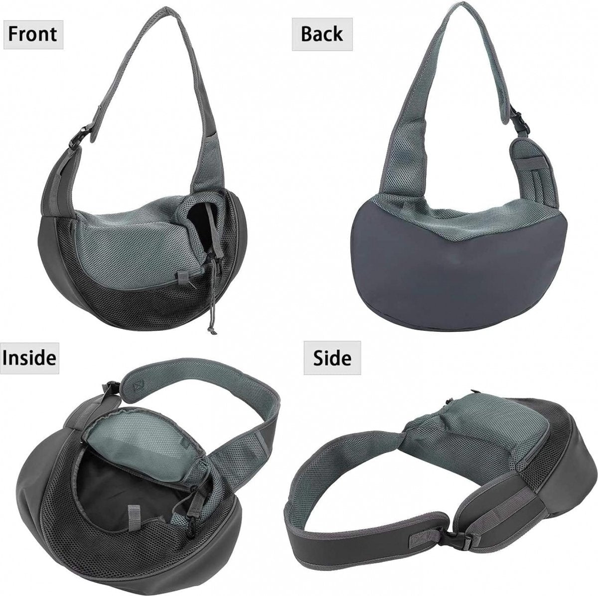 Pet Carrier Sling – 42x26cm, Black