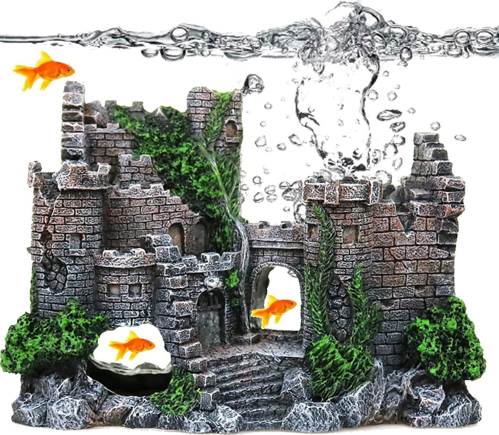 Resin Aquarium Castle Hideout – 17cm