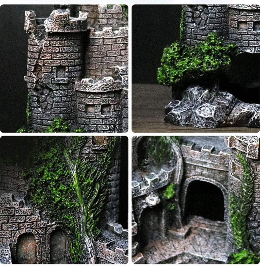 Resin Aquarium Castle Hideout – 17cm