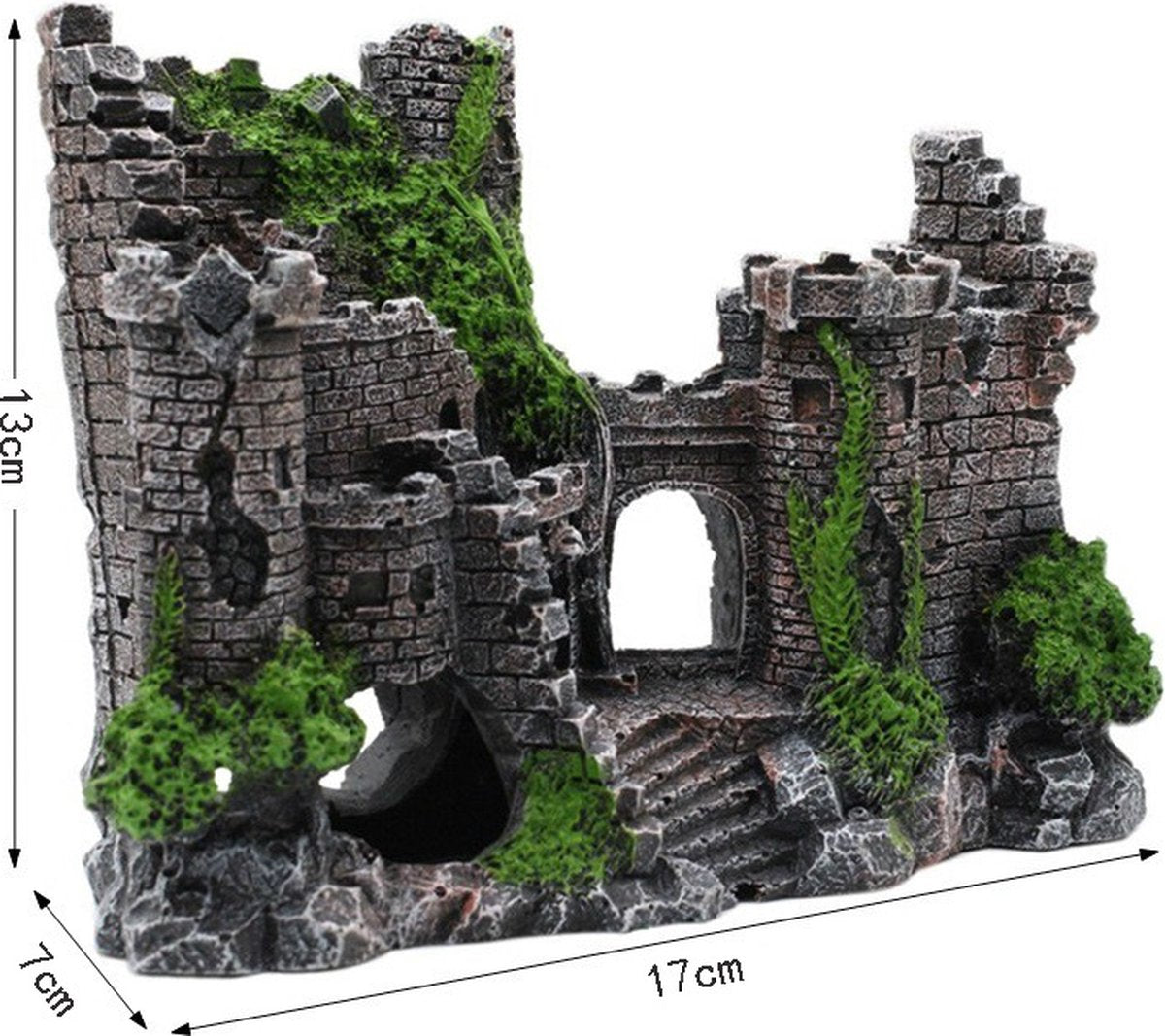 Resin Aquarium Castle Hideout – 17cm