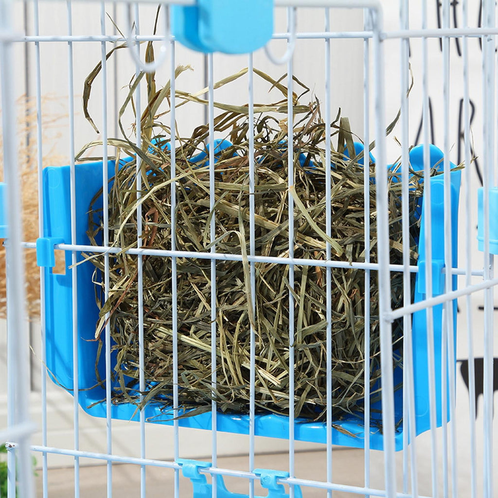 Hanging Rabbit Hay Feeder – Light Blue