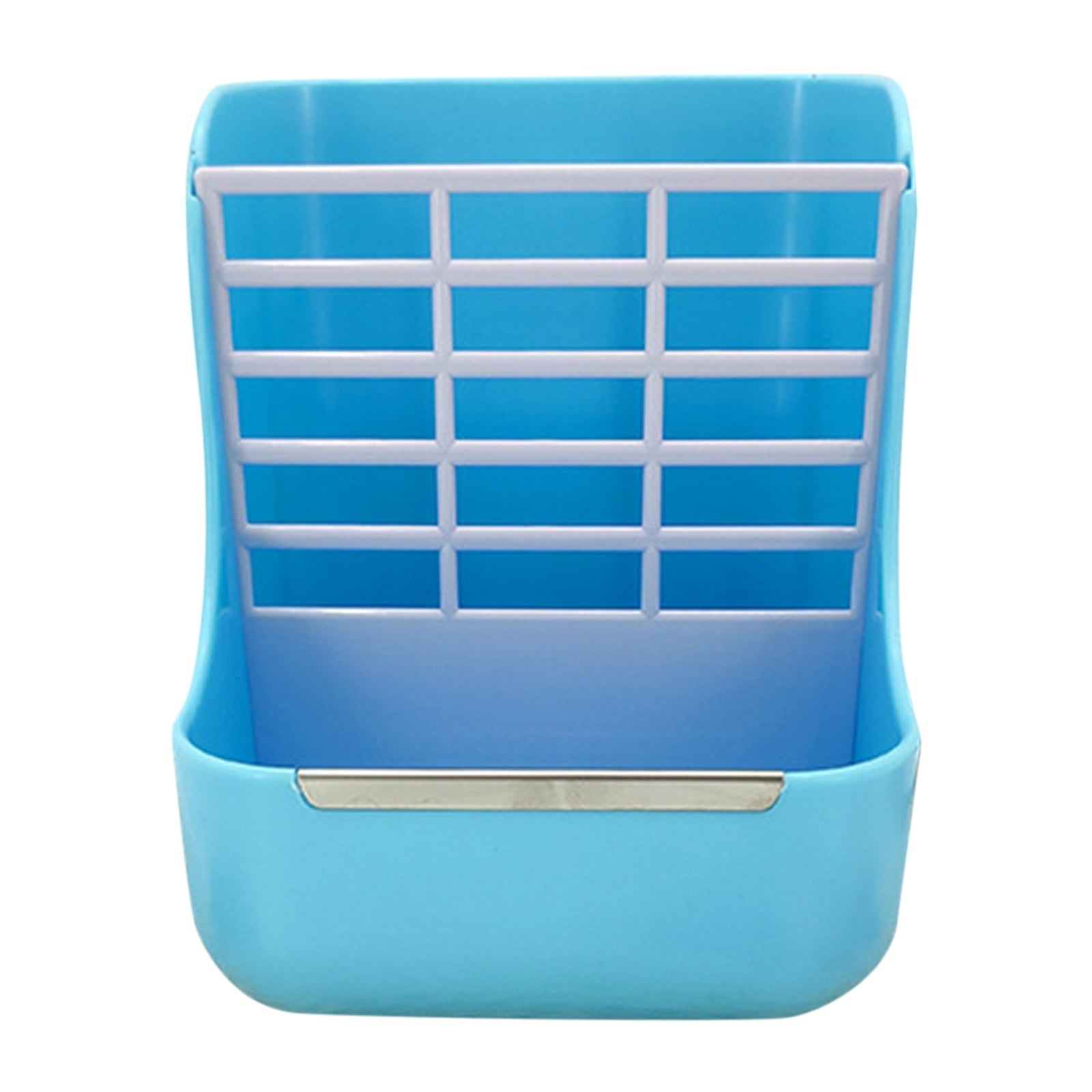 2-in-1 Rabbit Hay Feeder & Bowl with Rack – Blue