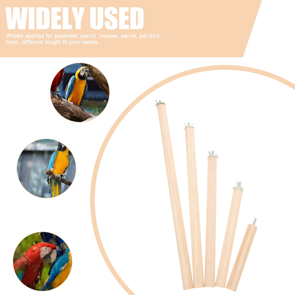 5-Piece Wooden Parrot Perch Set