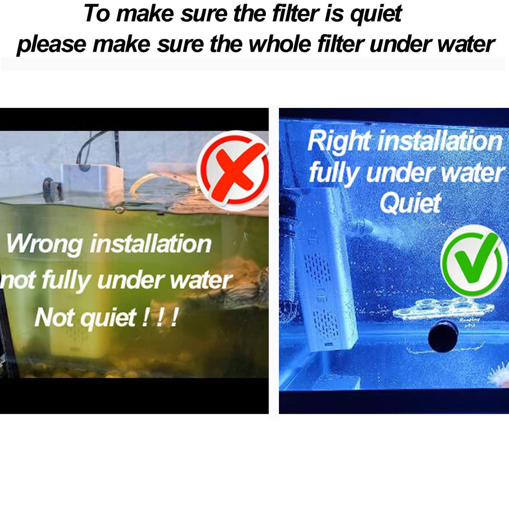 4-in-1 Ultra-Quiet Aquarium Filter – 500–1800L/H