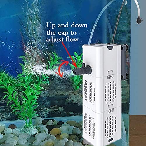 4-in-1 Ultra-Quiet Aquarium Filter – 500–1800L/H