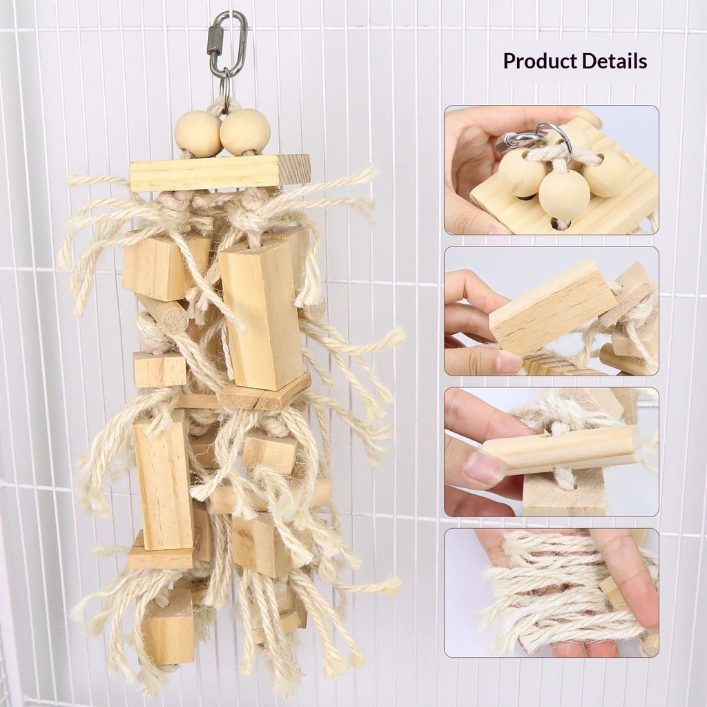 Natural Wood Large-Bird Chew Toy