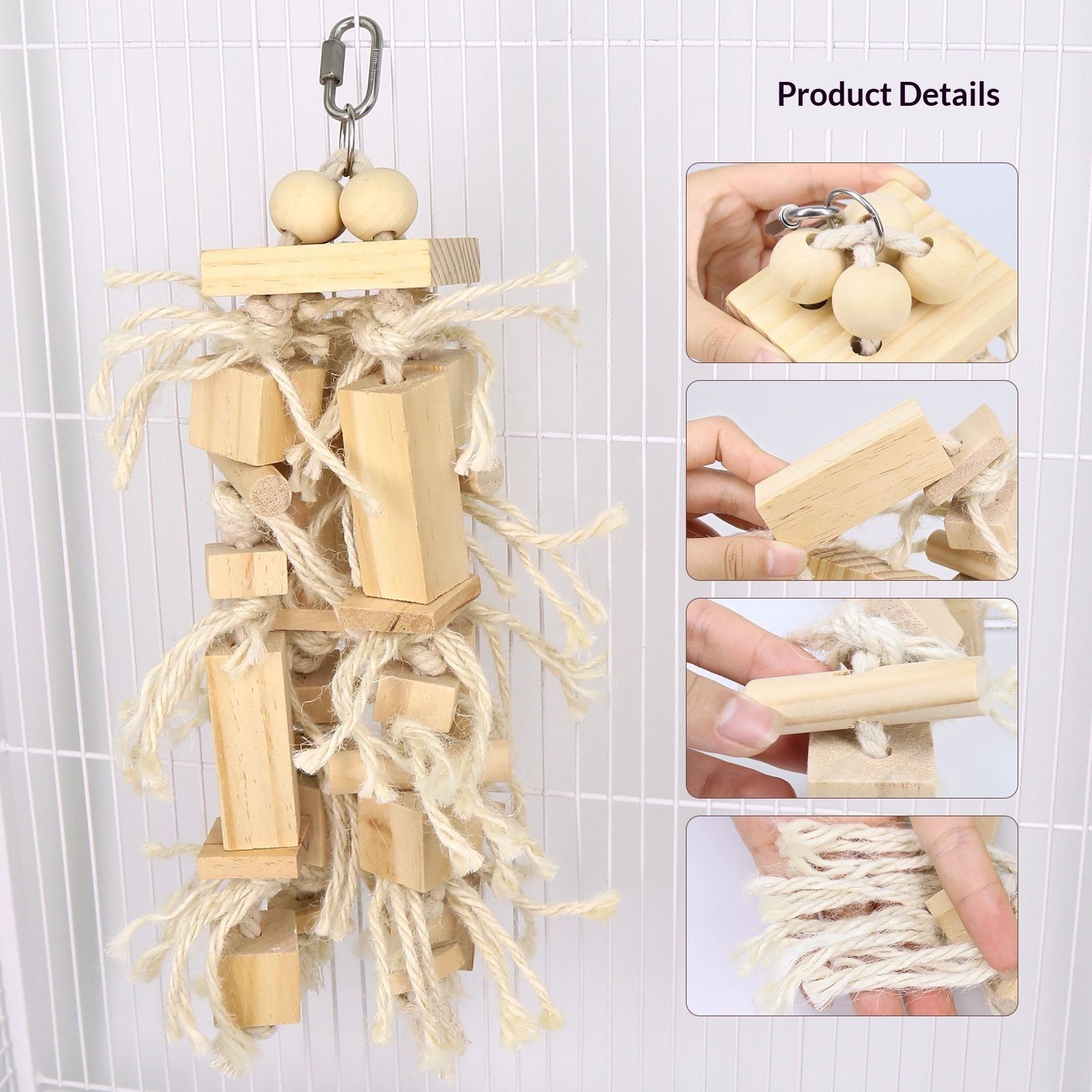 Natural Wood Large-Bird Chew Toy
