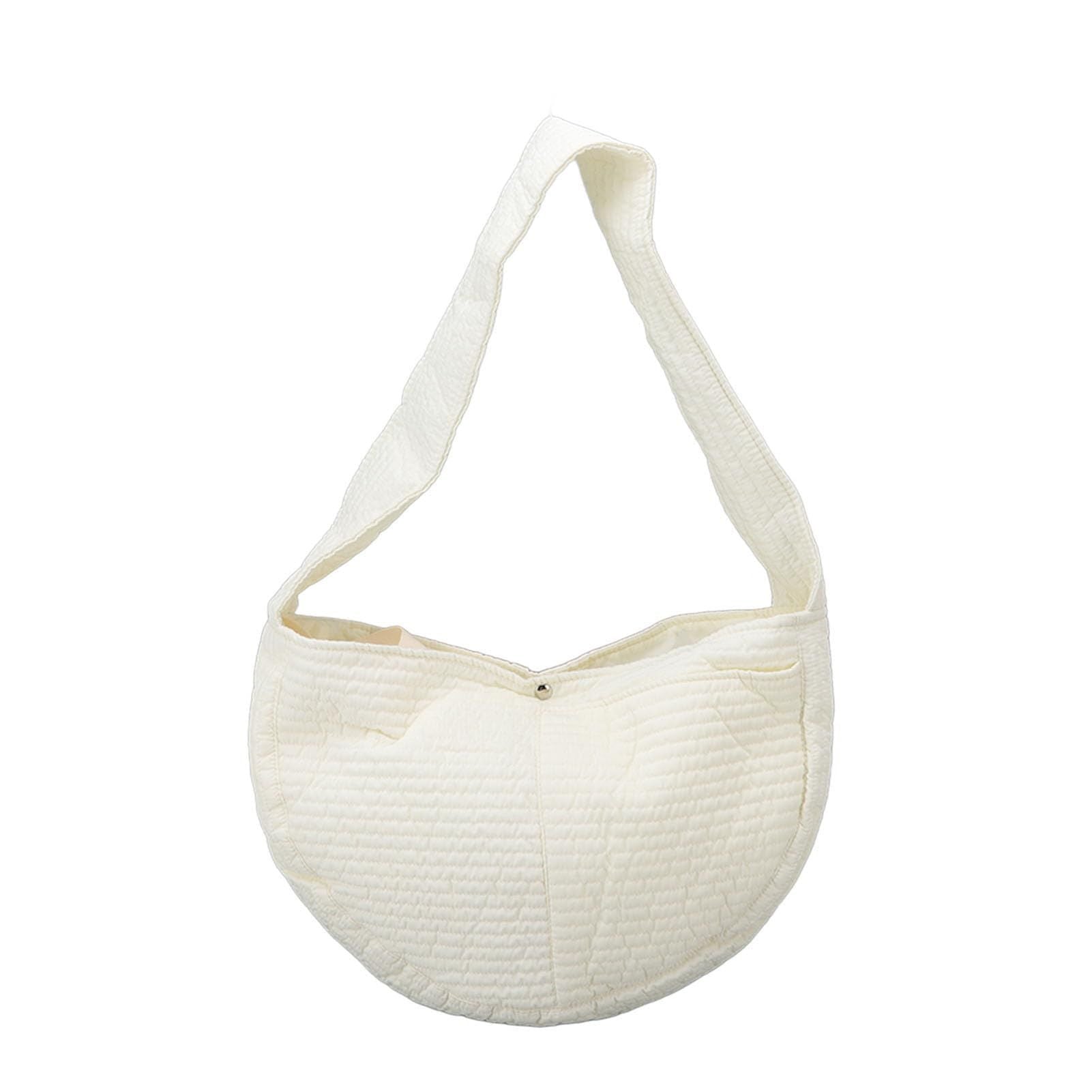 Small Canvas Pet Carrier Tote – White