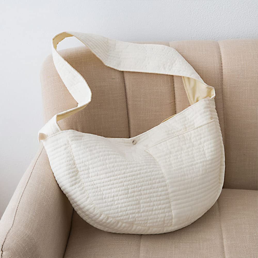 Small Canvas Pet Carrier Tote – White