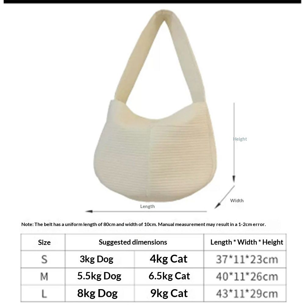 Small Canvas Pet Carrier Tote – White
