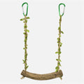 2-Piece Bird Swing & Chew Stand Set