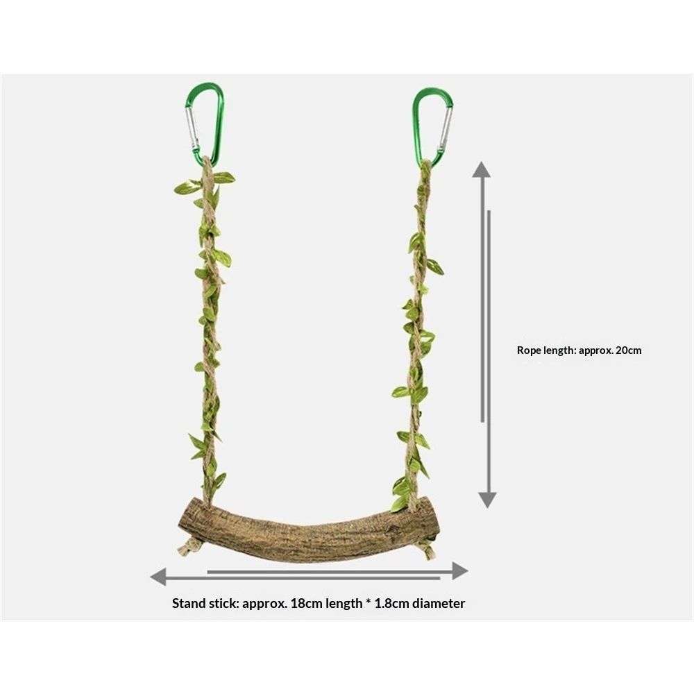 2-Piece Bird Swing & Chew Stand Set