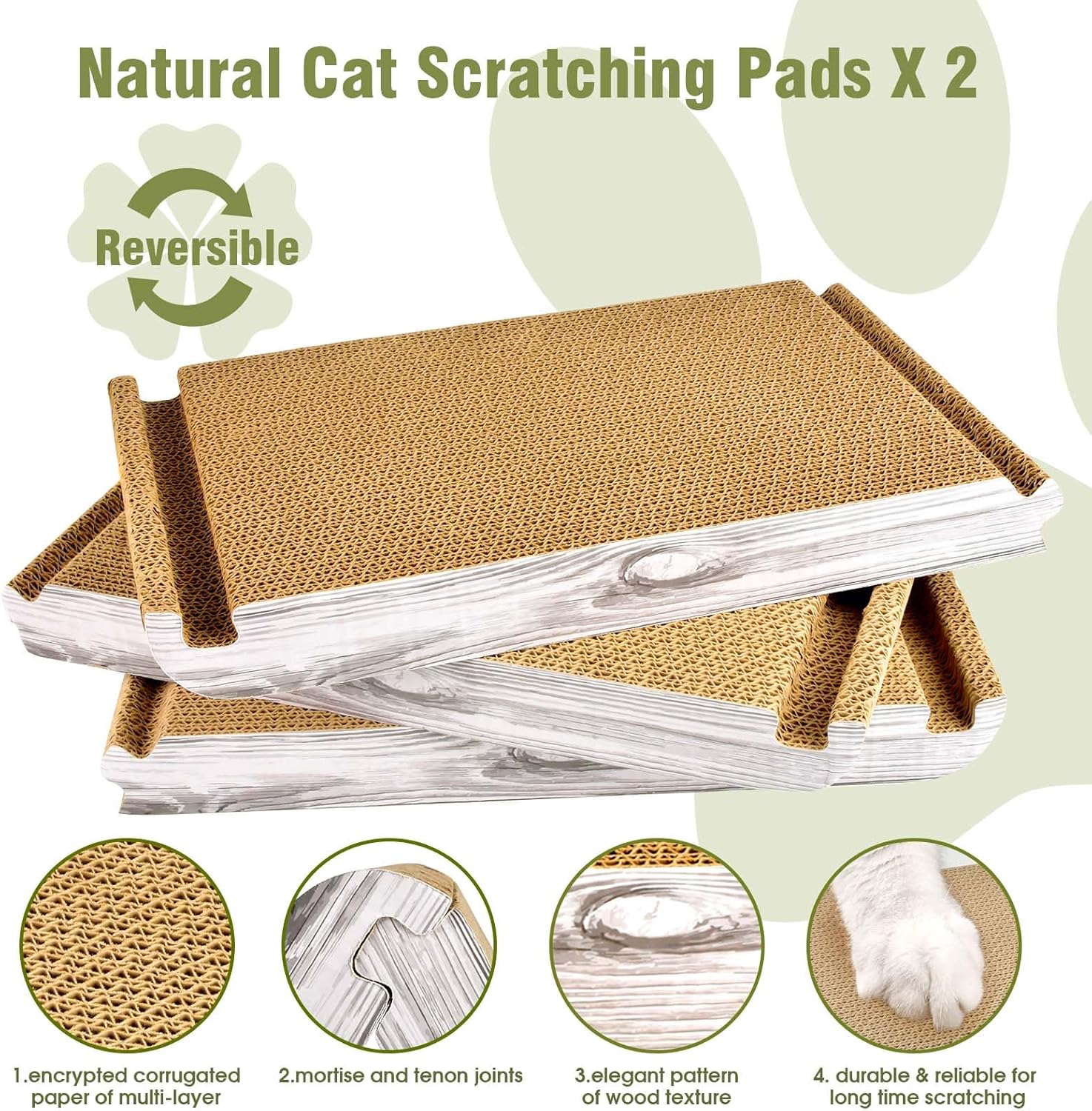 6-Sided Foldable Triangle Cat Scratcher