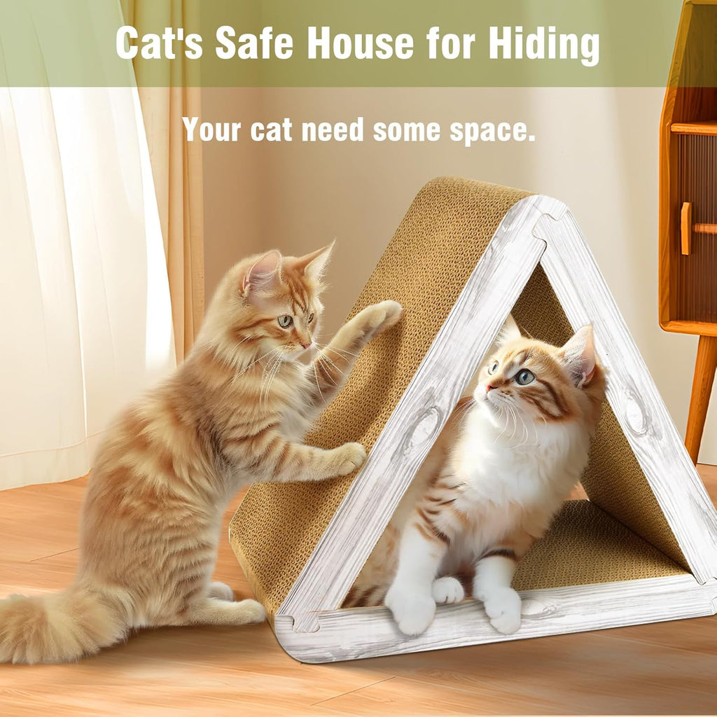 6-Sided Foldable Triangle Cat Scratcher