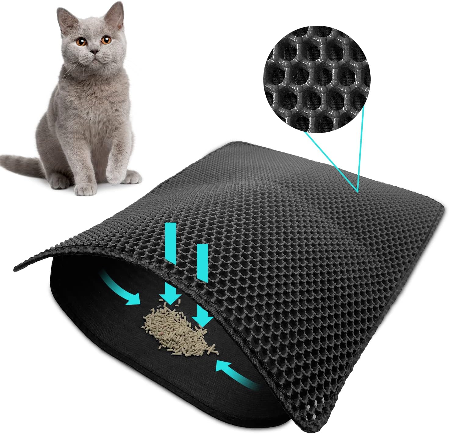 60x45cm Double-Layer Cat Litter Mat