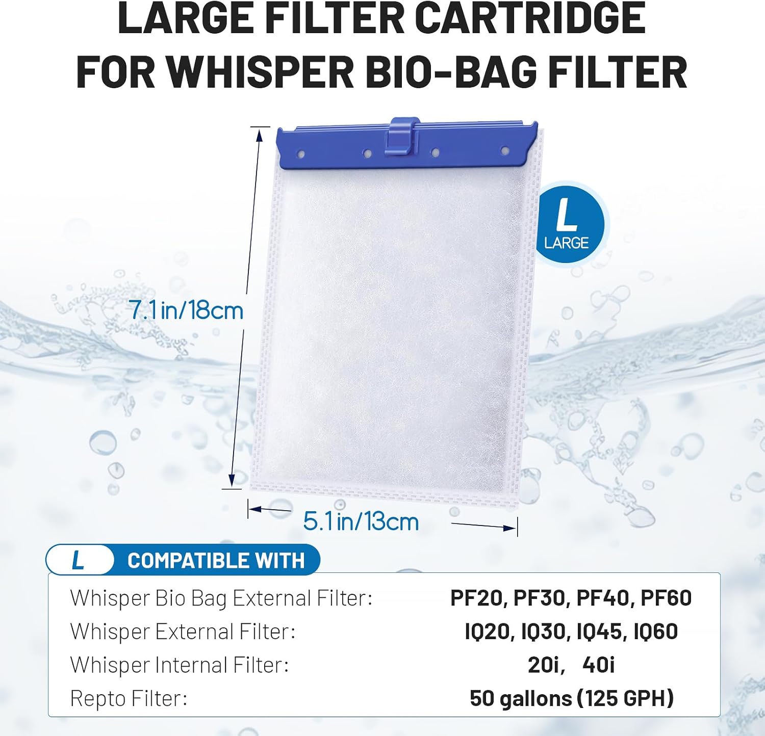 16-Pack Large Aquarium Filter Cartridges