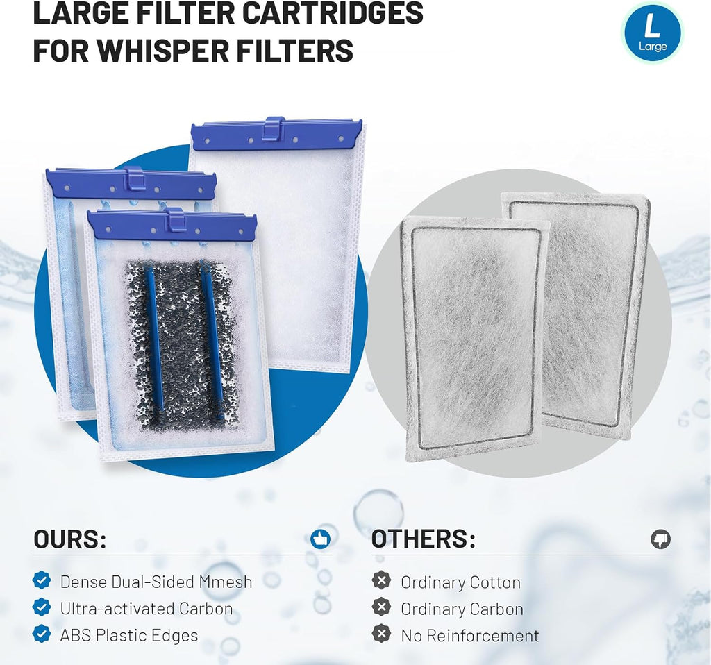16-Pack Large Aquarium Filter Cartridges